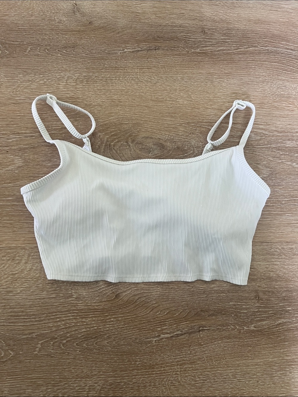 aerie Ribbed Bikini Crop Top with Adjustable Straps